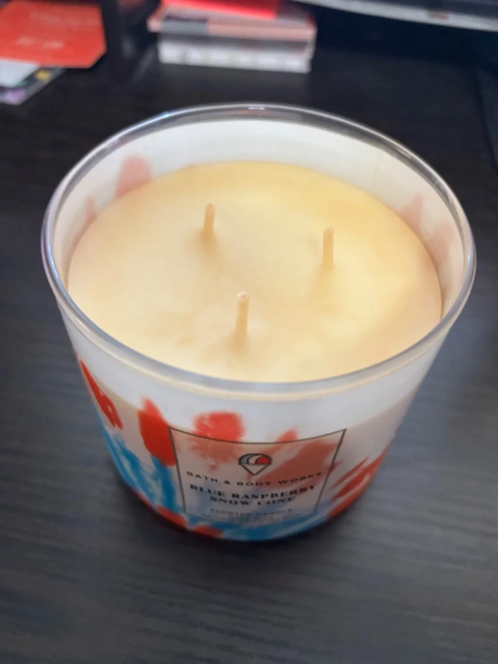Bath and Body works Blue Raspberry Snow Cone 3 wick candles - Picture 2 of 4